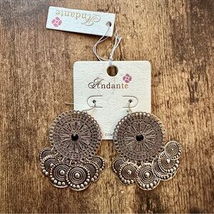 Andante Gold Tone Statement Earrings